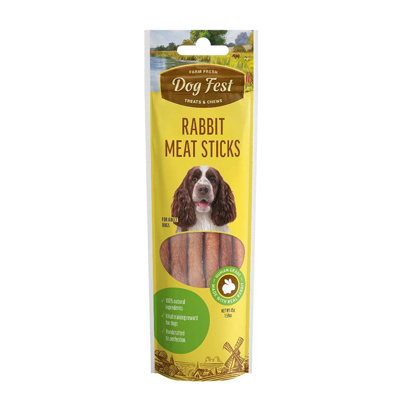 SNACK DOG FEST RABBIT MEAT STICKS 45GR