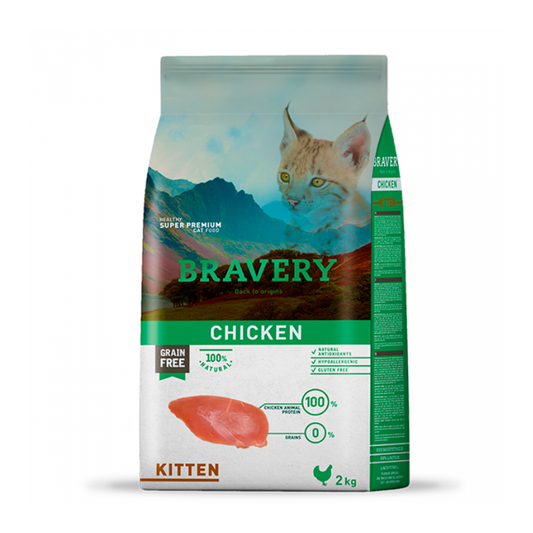 BRAVERY GATO KITTEN CHICKEN 2 KG