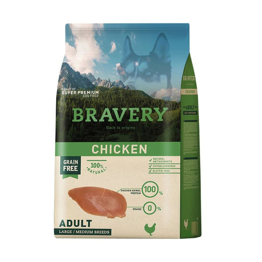 BRAVERY PERRO ADULTO M/L CHICKEN 12 KG