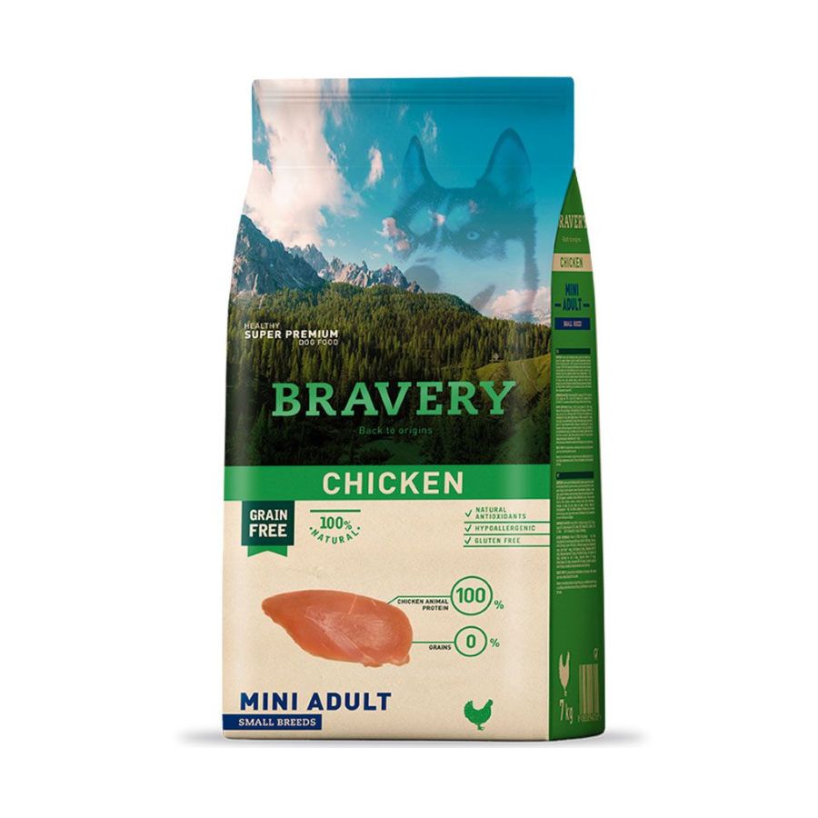 BRAVERY PERRO MINI ADULTO CHICKEN 7 KG