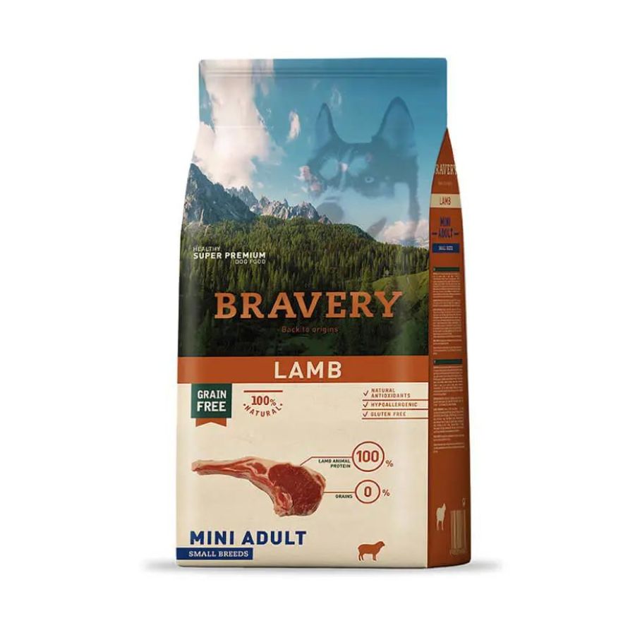 BRAVERY PERRO MINI ADULTO LAMB 7 KG