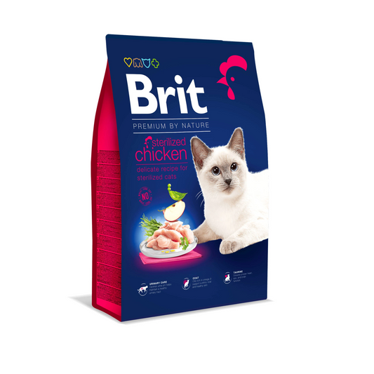 BRIT CARE GATO CAR SUPER PREMIUM  POLLO STERELIZED 8KG