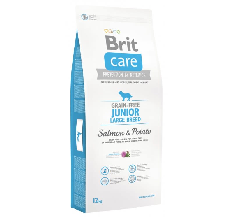 BRIT CARE PERRO JUNIOR LARGE BREED SALMON 12KG