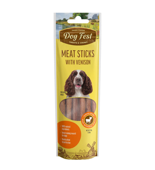 SNACK DOG FEST MEAT STICKS VENISON 45 GR