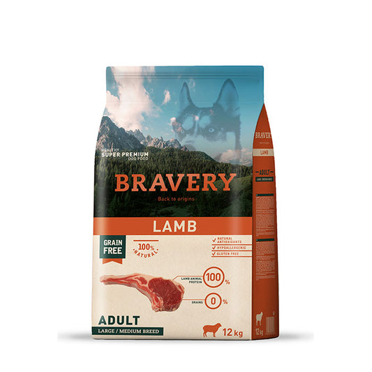 BRAVERY PERRO LAMB ADULTO M/L 12 KG.
